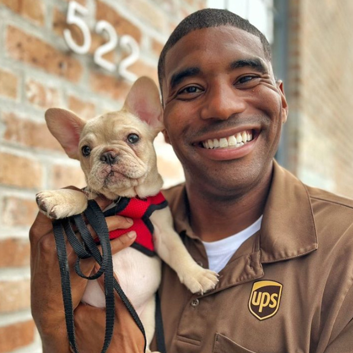 UPS Driver Dog Selfies