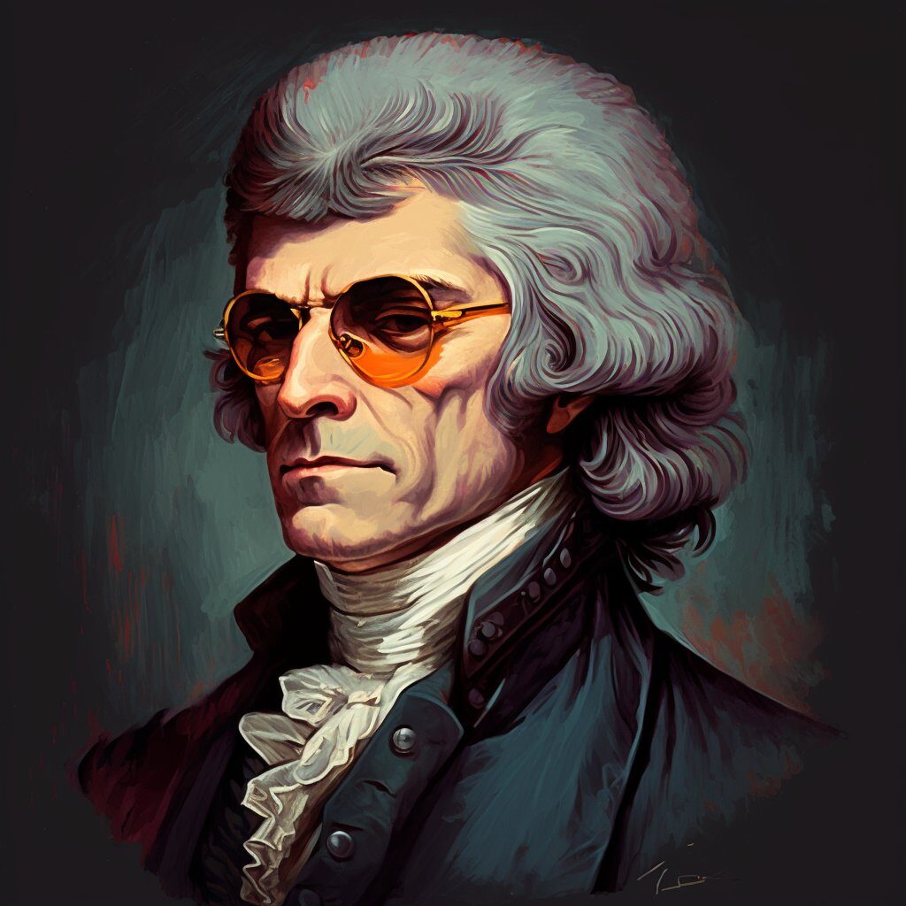 US Presidents with a mullet Thomas Jefferson