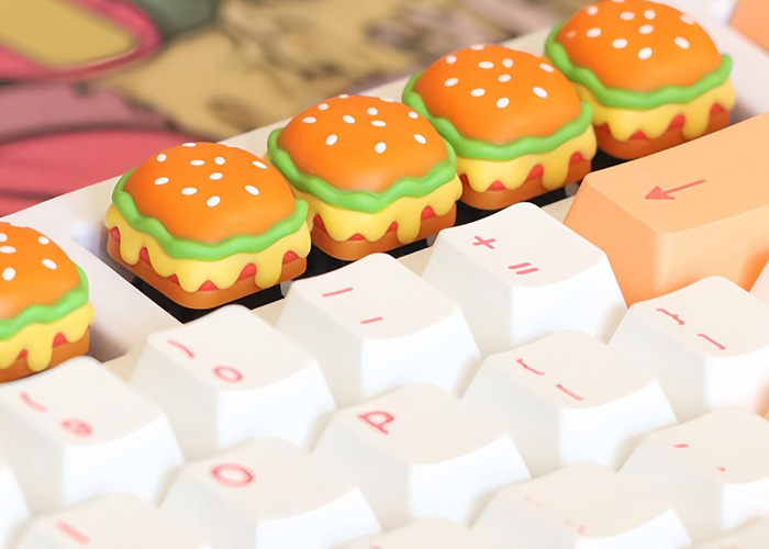  Artisan Keycaps, Hamburger-Shaped
