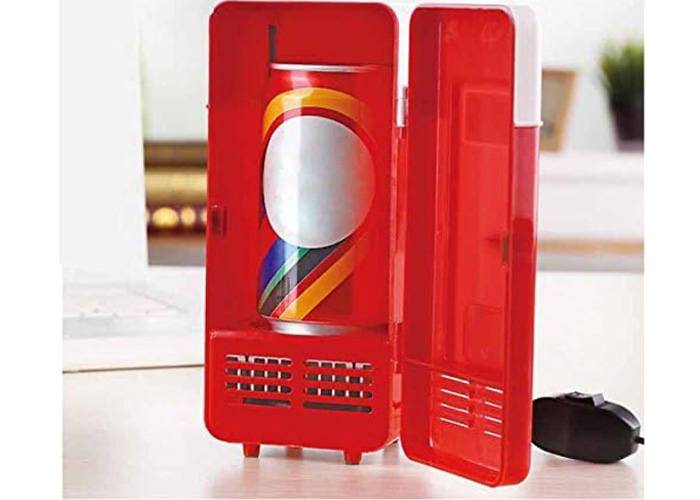 USB Fridge Cooler Beverage Drink Cans Cooler/Warmer Refrigerator for Laptop PC