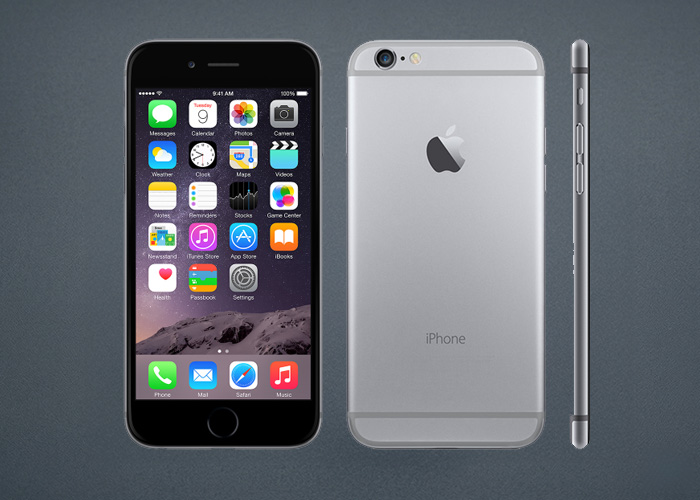 An iPhone 6s is shown in three different angles. 