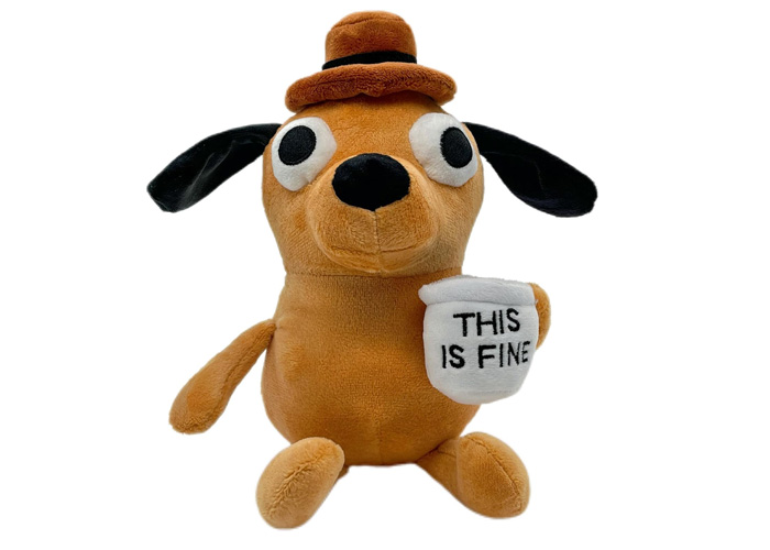 this is fine plush dog desktop accessory toy