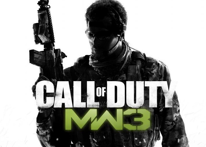 Call of Duty Modern Warfare 3 2011 game poster, featuring a soldier on a white background.